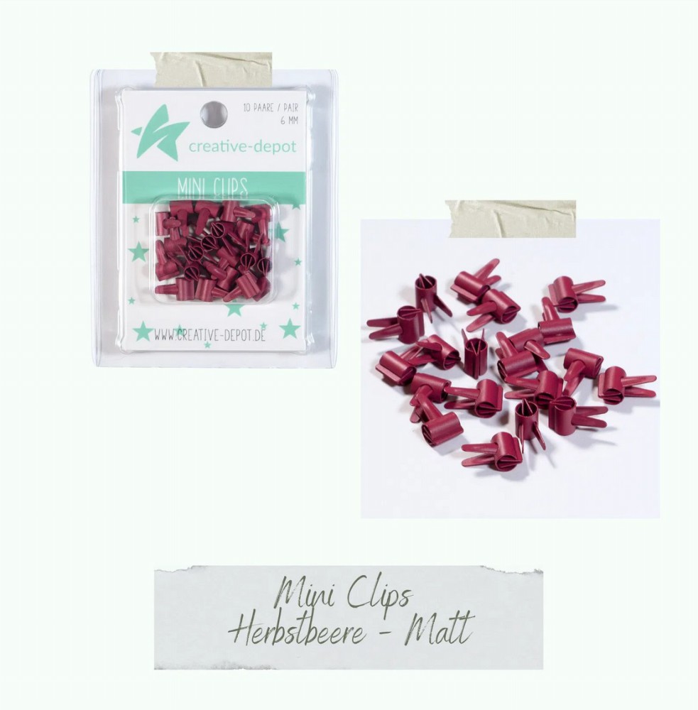CD Mini Clip - Herbstbeere - matt 20 Stück