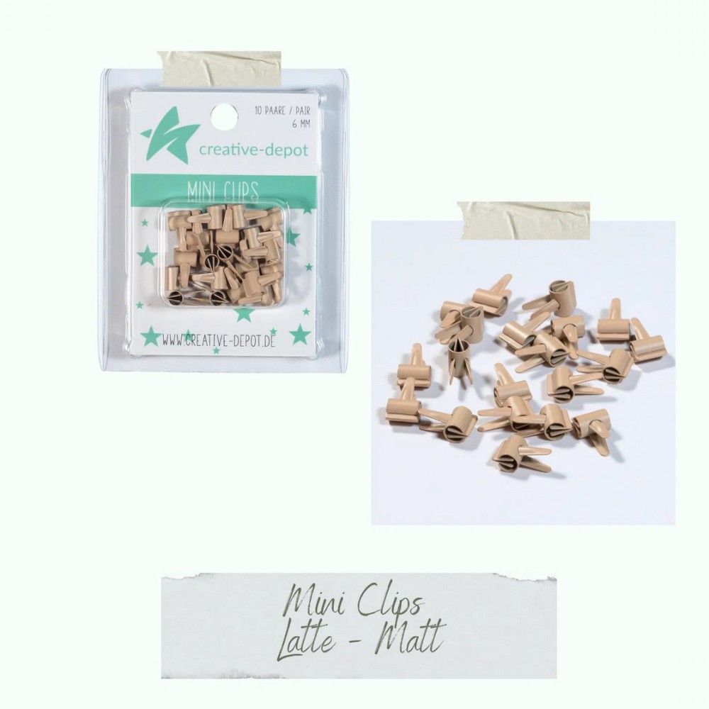 CD Mini Clip - latte - matt 20 Stück