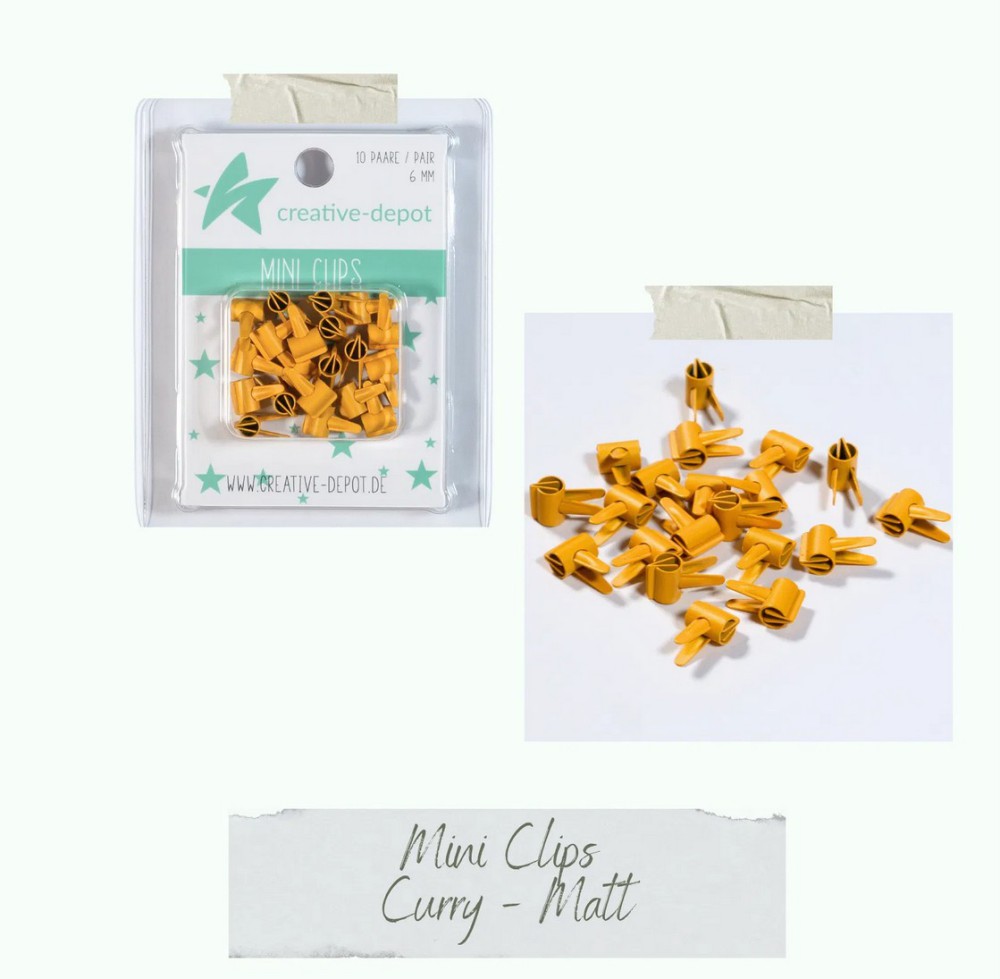 CD Mini Clip - curry - matt 20 Stück