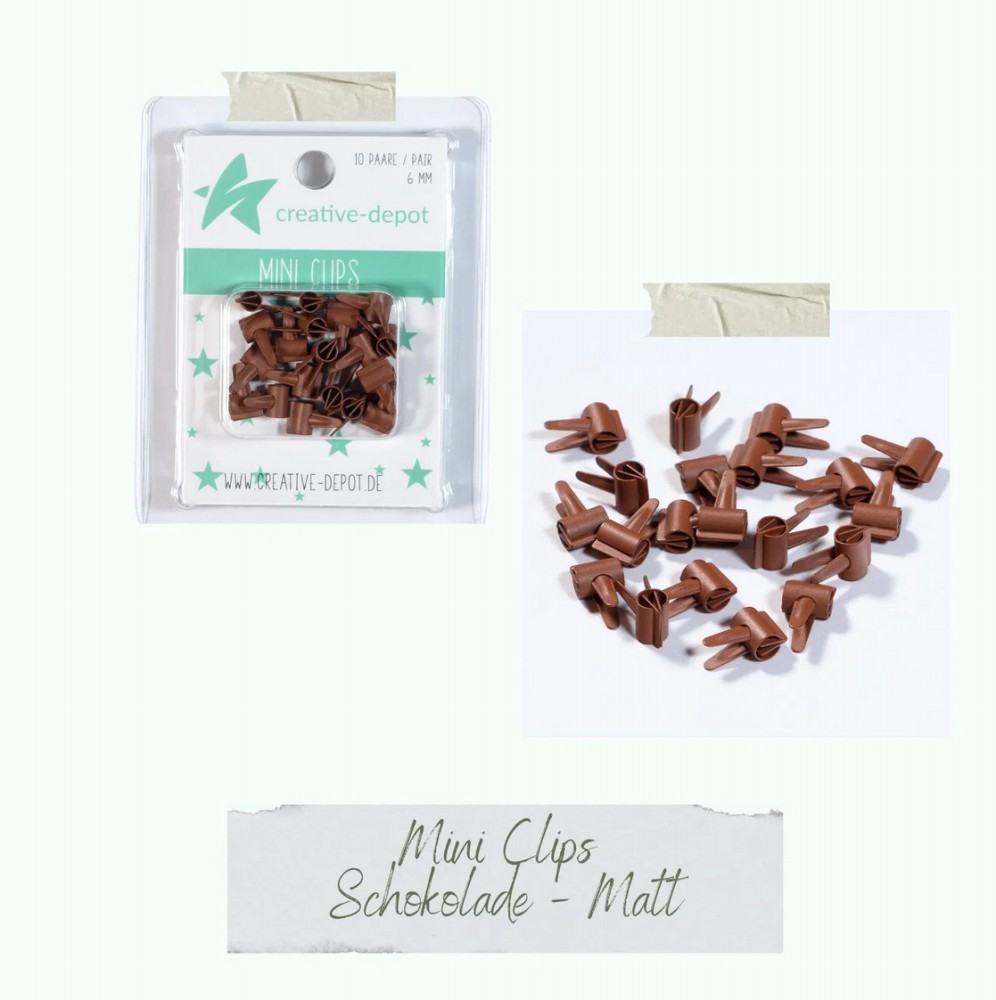 CD Mini Clip - Schokolade - matt 20 Stück