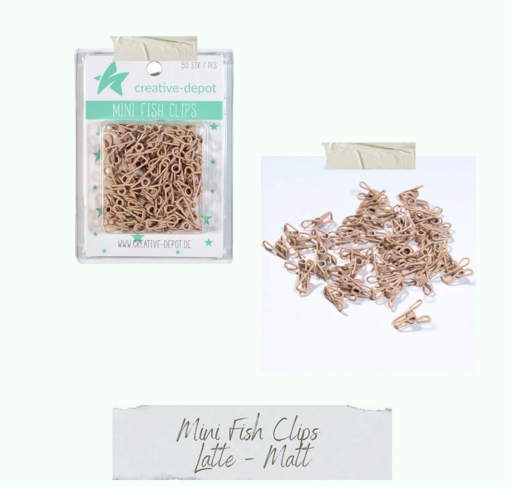 CD Mini Fish Clip - latte - matt 50 Stü