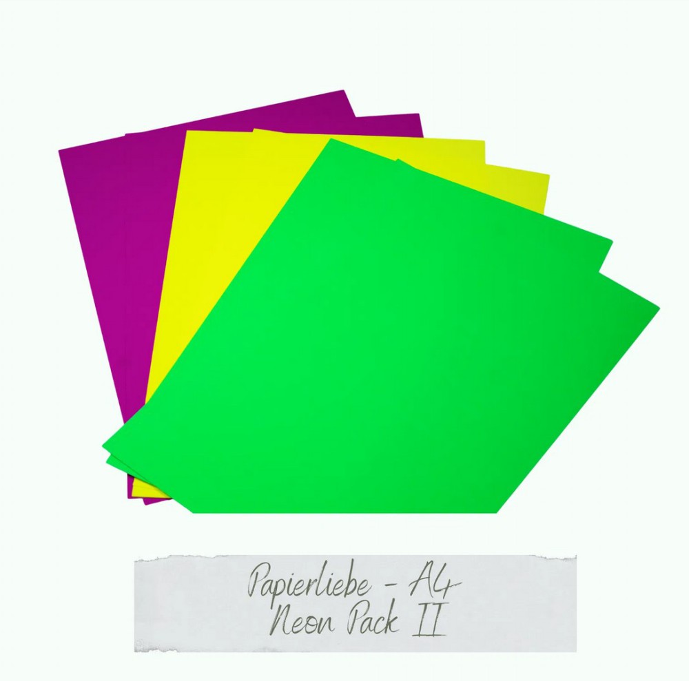 CD Papierpack Neon II - A4 - 205g/m² - Papierliebe