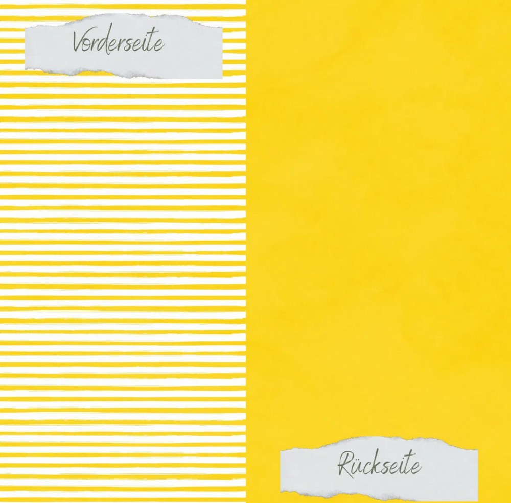 CD Designpapier Basic - Ostergelb Streifen und Uni