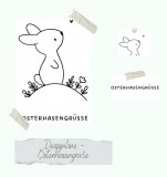 CD Stempelset - Designlinie - Osterhasengrüße