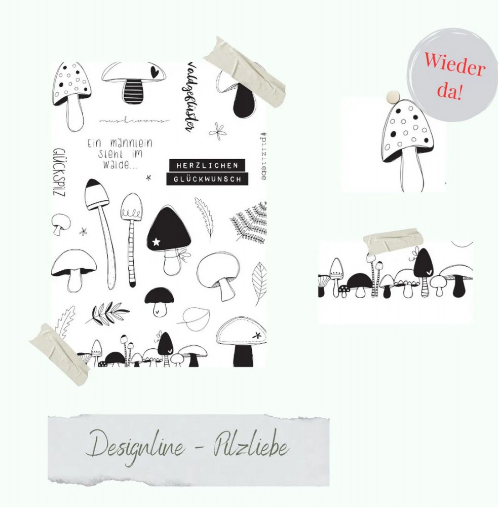 CD Stempelset - Designline Pilzliebe