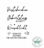CD Stempelset - Kartentexte Pustekuchen