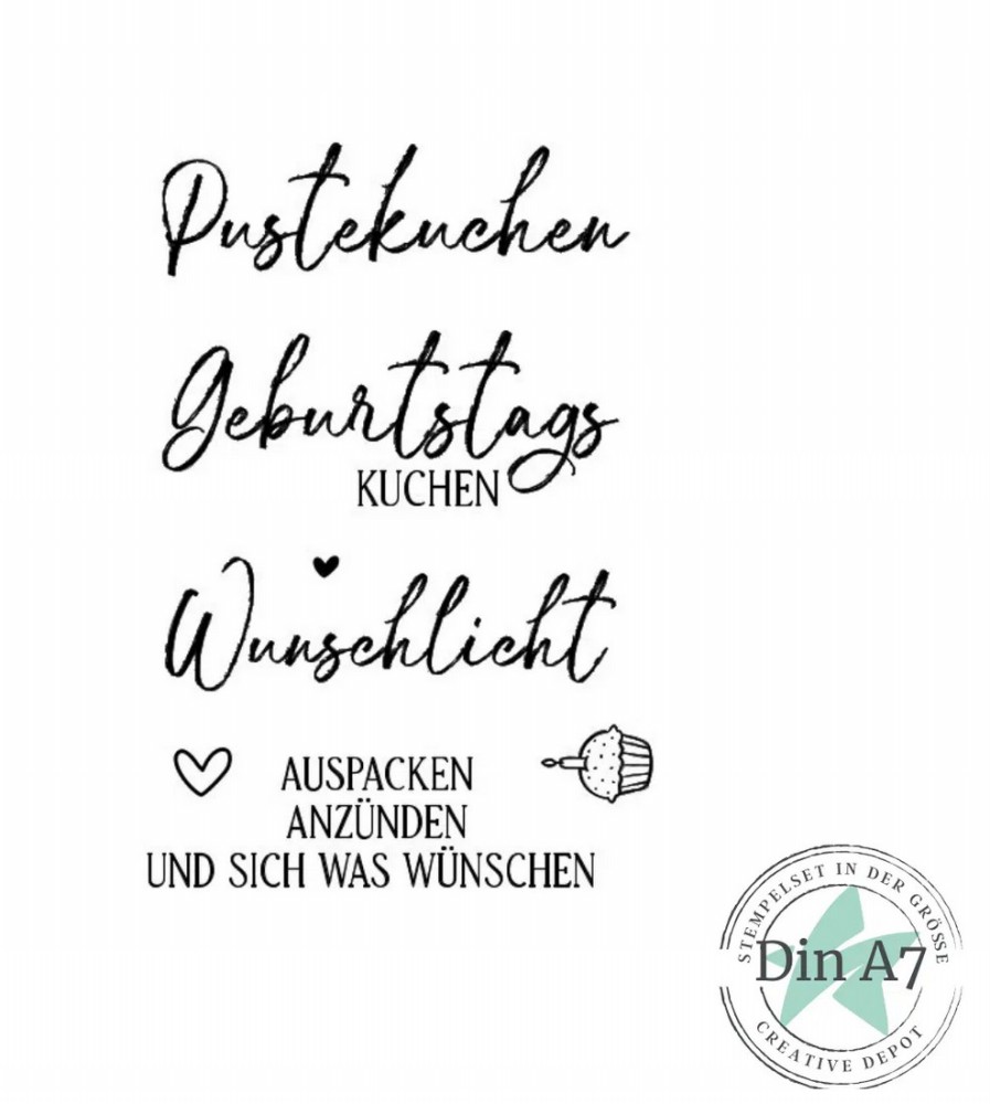 CD Stempelset - Kartentexte Pustekuchen