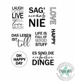 CD Stempelset - Sag niemals nie