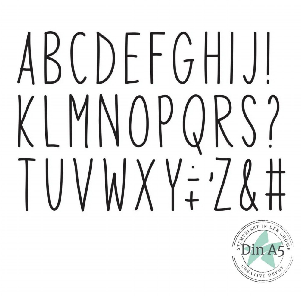 CD Stempelset - schmales Alphabet
