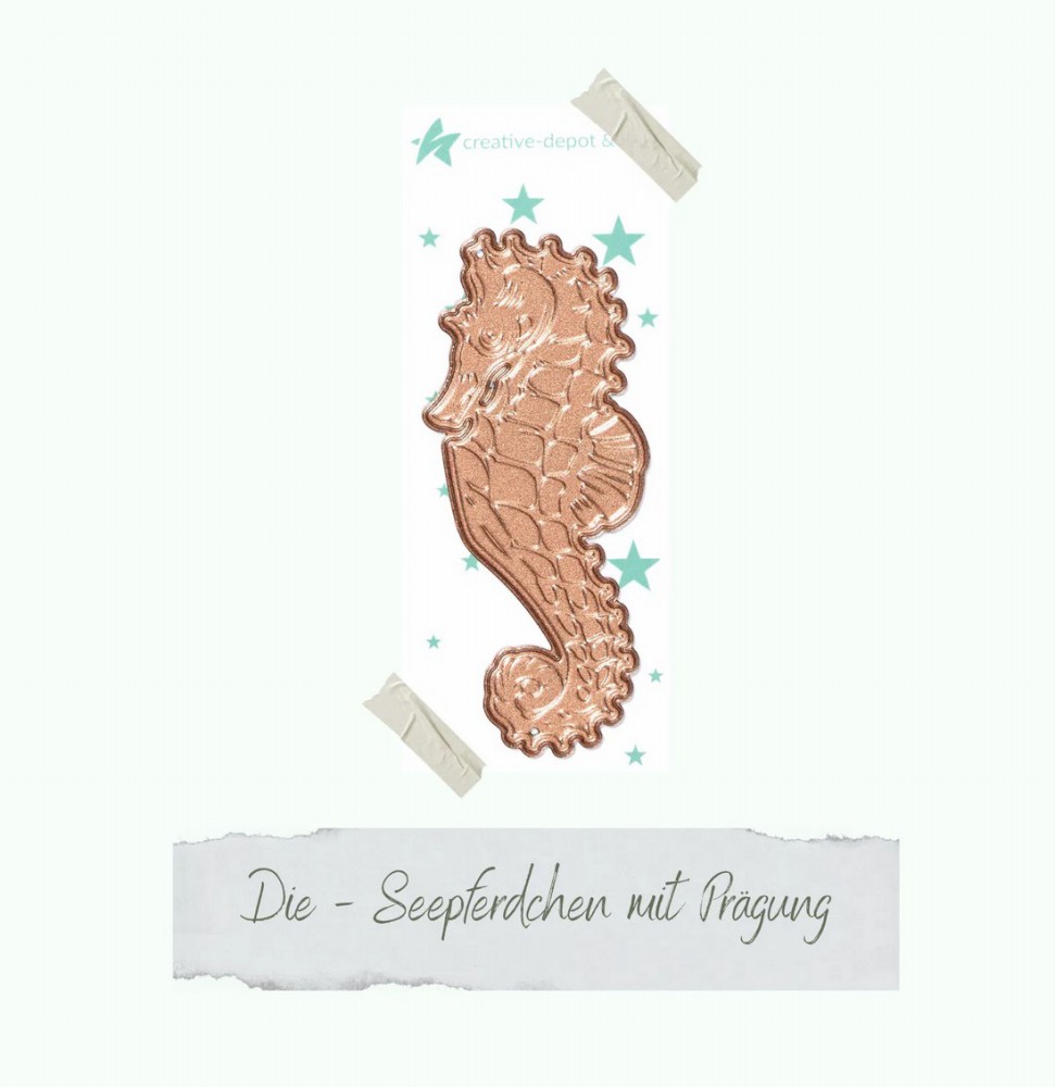 CD Die - Seepferdchen mit Prägung