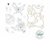 CD Bundle - Sommerhühner Stempel und Stanzen