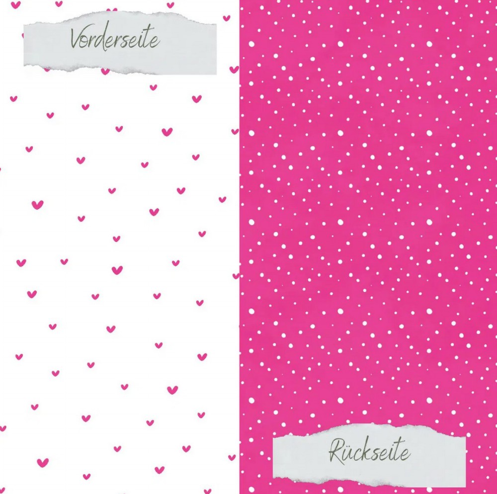 CD Designpapier Basic - Sommerpink - Doodle Herzen