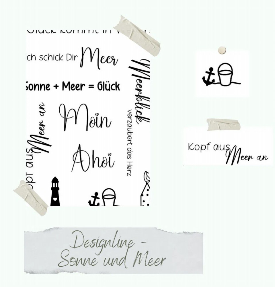 CD Stempelset - Designlinie - Sonne und Meer