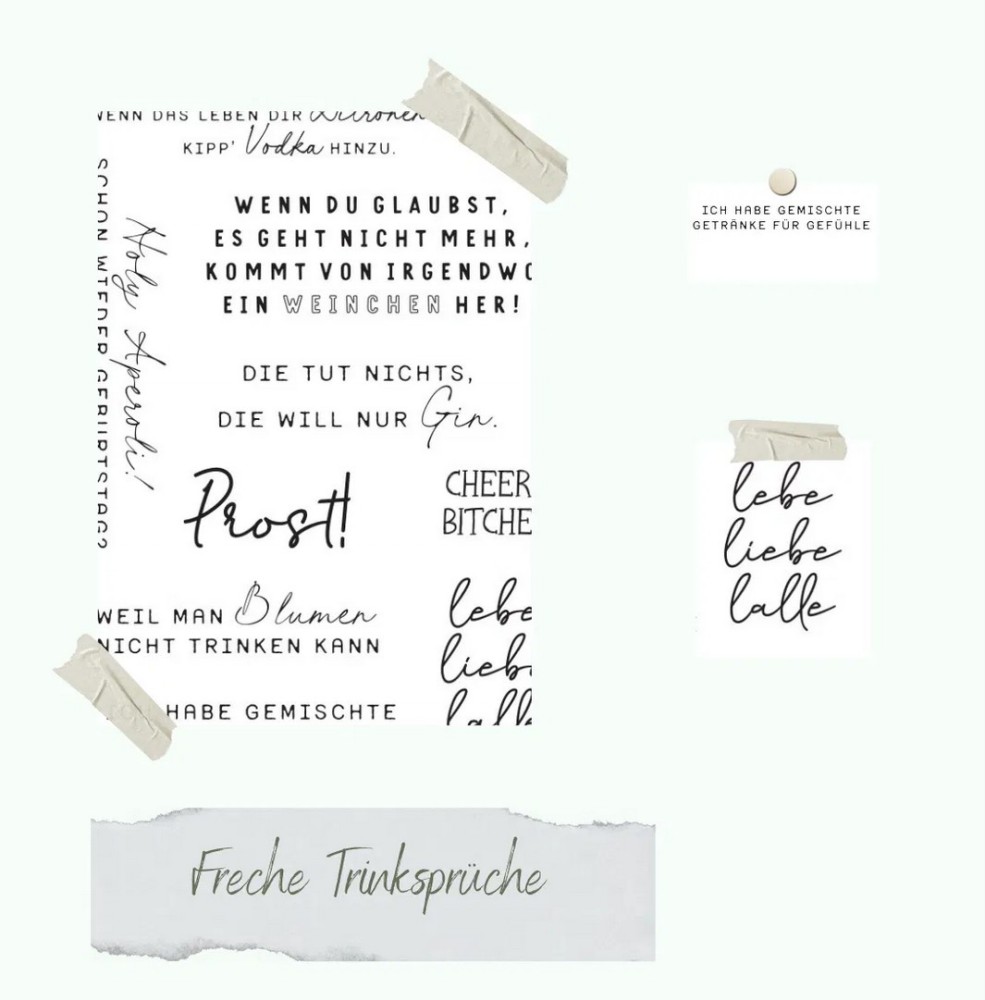 CD Stempelset - Freche Trinksprüche