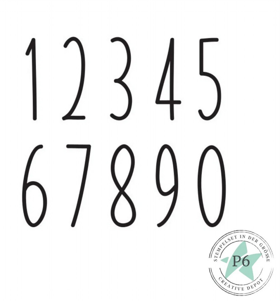 CD Stempel - Schmale Zahlen