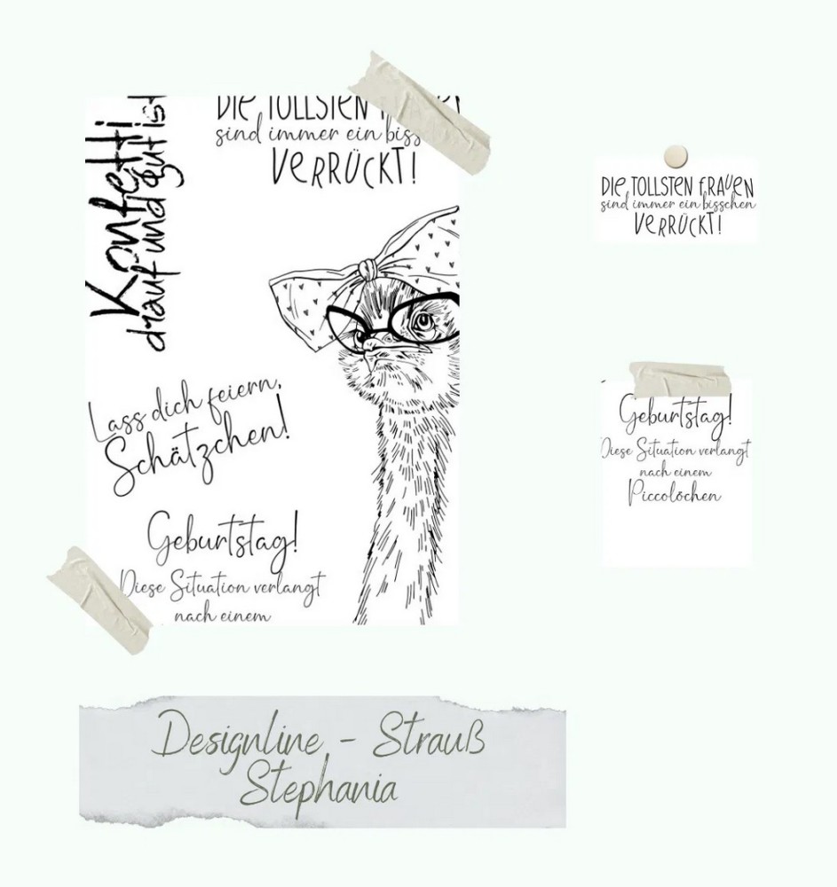 CD Stempelset - Designline - Strauß Stephania