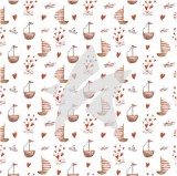 CD Designpapier verliebte Vögel - Süße Boote 30,5x