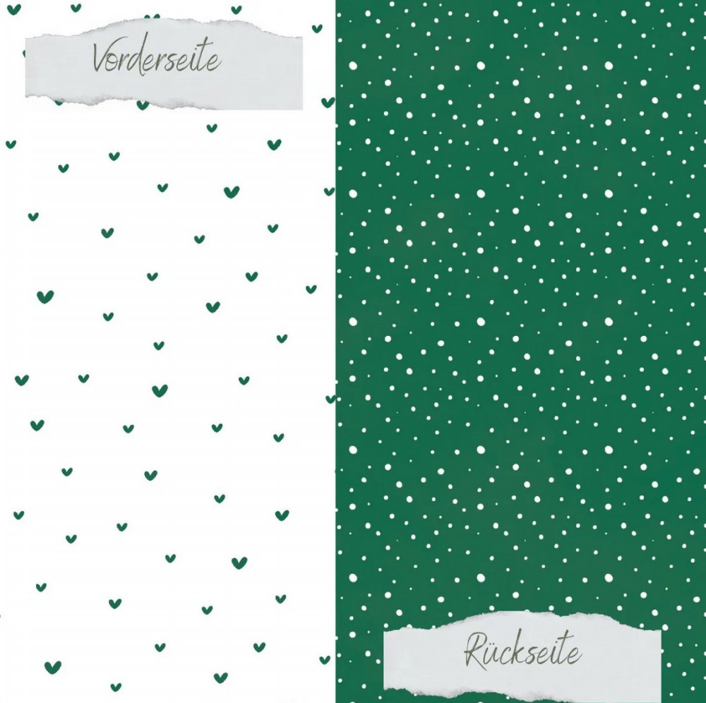 CD Designpapier - Basic - Tanne - Doodle Herzen un