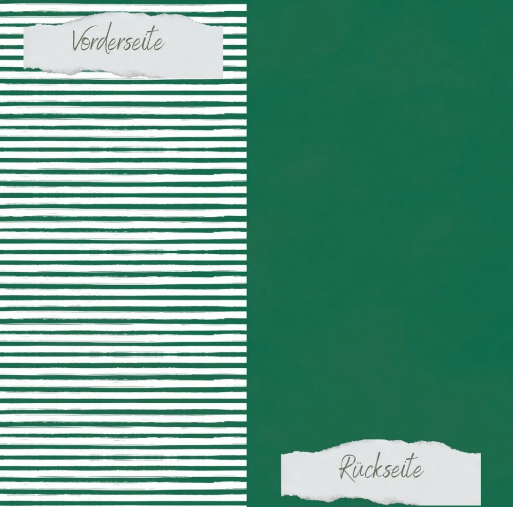 CD Designpapier - Basic - Tanne - Streifen und Uni