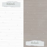 CD Designpapier Basic Taupe - Doodle Linien mit H