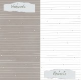 CD Designpapier Basic Taupe - Doodle Linien mit S