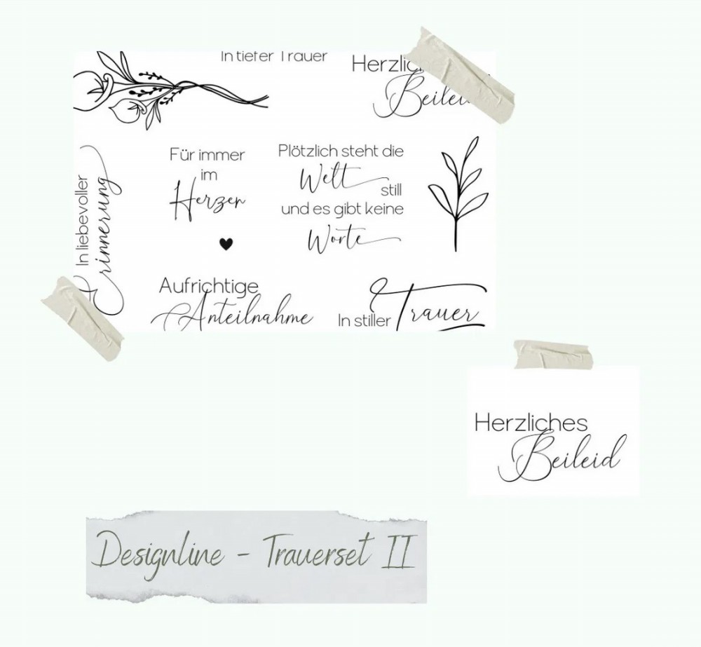CD Stempelset - Designlinie - Trauerset II
