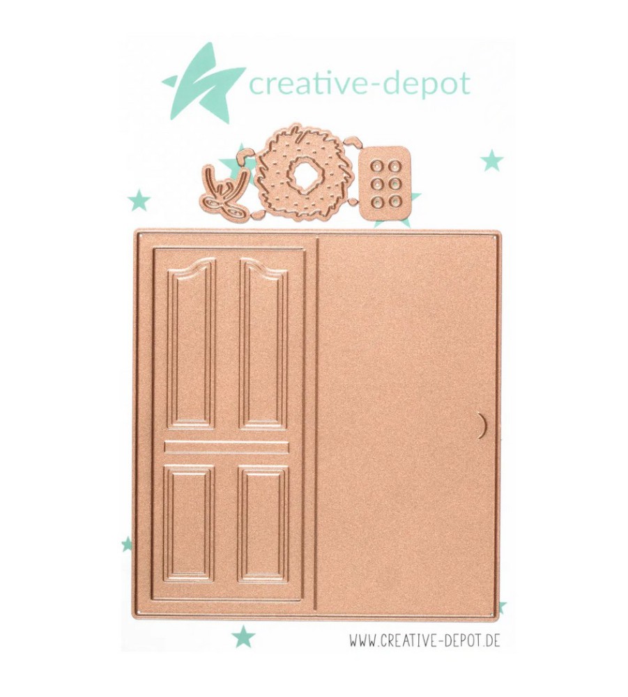 CD Die - Decorate it - Türklappkarte mit Kranz