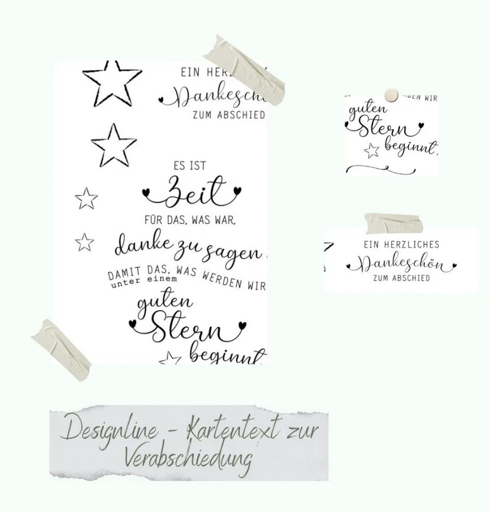 CD Stempelset - Designlinie - Kartentext zur Verab