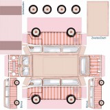 CD Designpapier - Vintage Bus Streifen - 30,5x30,5