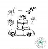 CD Stempelset - Designline - Weihnachtsauto