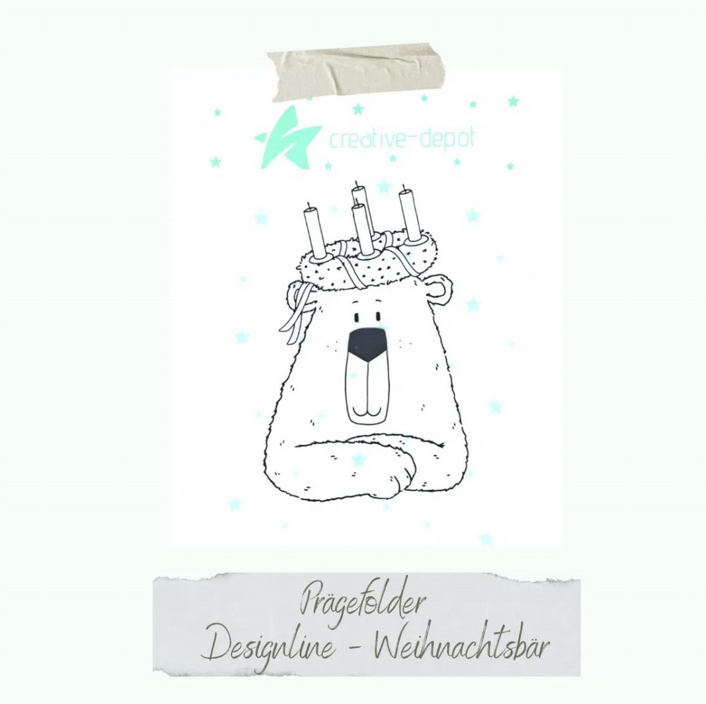 CD Prägefolder - Designlinie Weihnachtbär