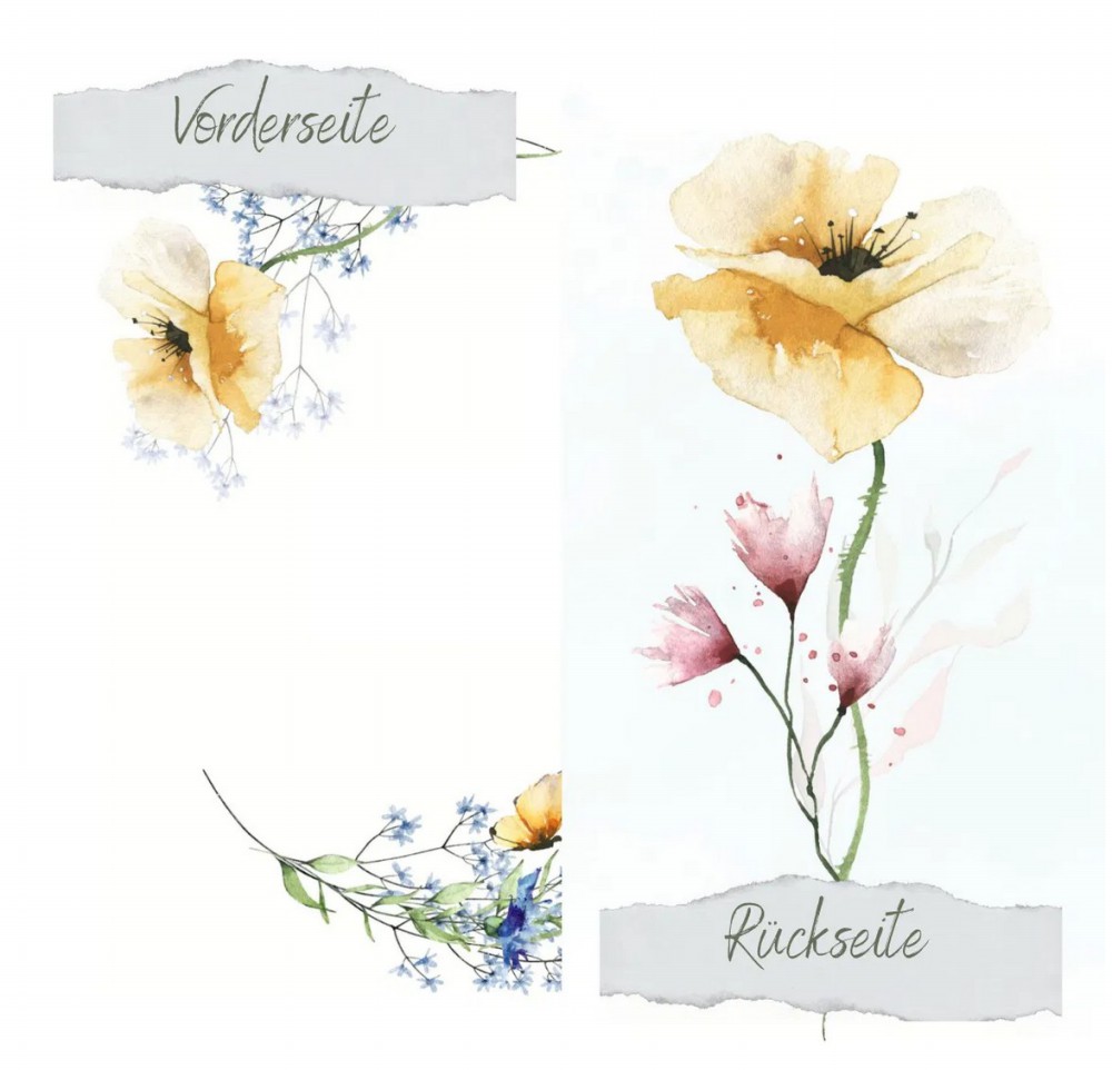 CD Designpapier - Wiesenblumenkranz
