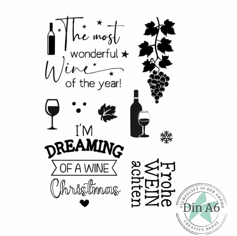 CD Stempelset - Designline - Wine-nachten