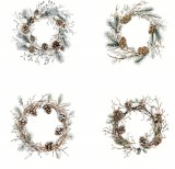 CD Designpapier - Winterkränze 30,5x30,5 cm