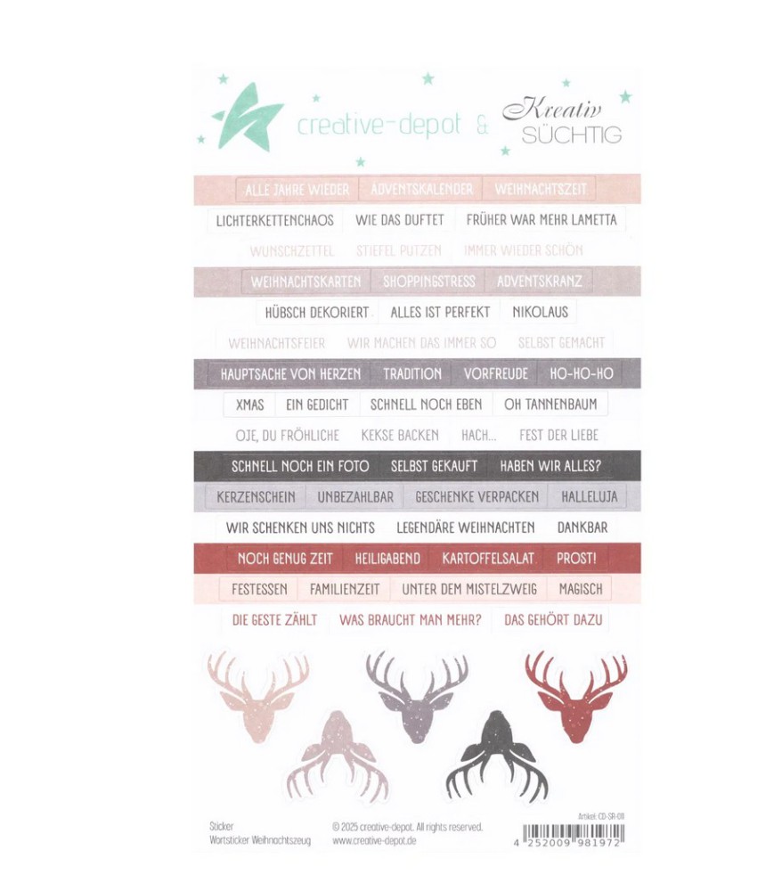 CD Sticker - Wortsticker Weihnachtszeug von creati