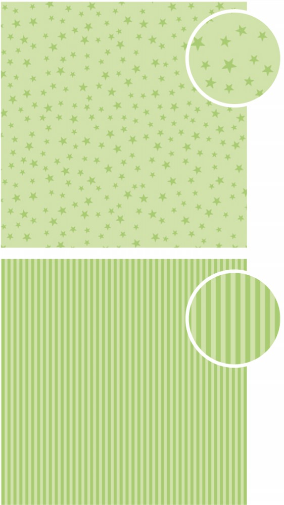 Dini Design - Sterne / Streifen Limettengrün 30,5x