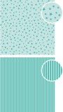 Dini Design - Sterne / Streifen mintgrün 30,5x30,5