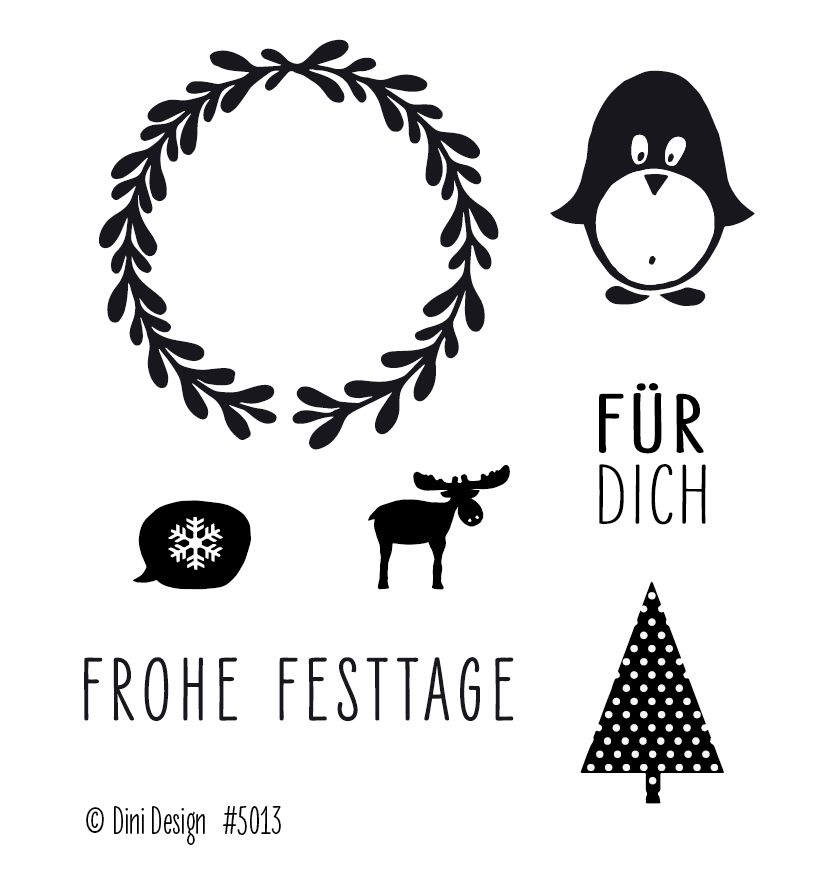 Dini Design Clearstamps Frohe Festtage (DE)