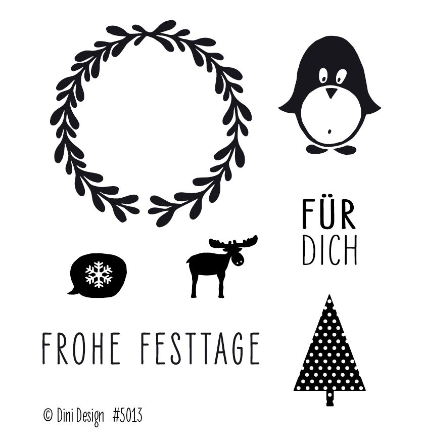 Dini Design Clearstamps Frohe Festtage (DE) Dini Design Clearstamps Frohe Festtage (DE)