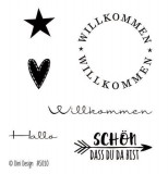 Dini Design Clearstamps Willkommen (DE)