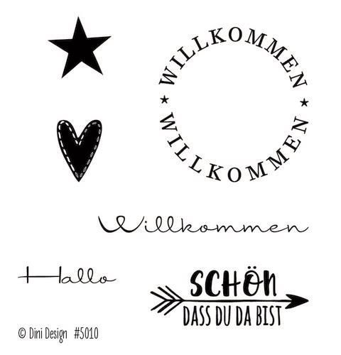 Dini Design Clearstamps Willkommen (DE) - zum Schließen ins Bild klicken