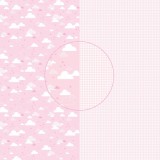 Zuckersüß - zuckerrosa Wolken / Vichy 30,5x30,5 cm Zuckersüß - zuckerrosa Wolken / Vichy 30,5x30,5 cm
