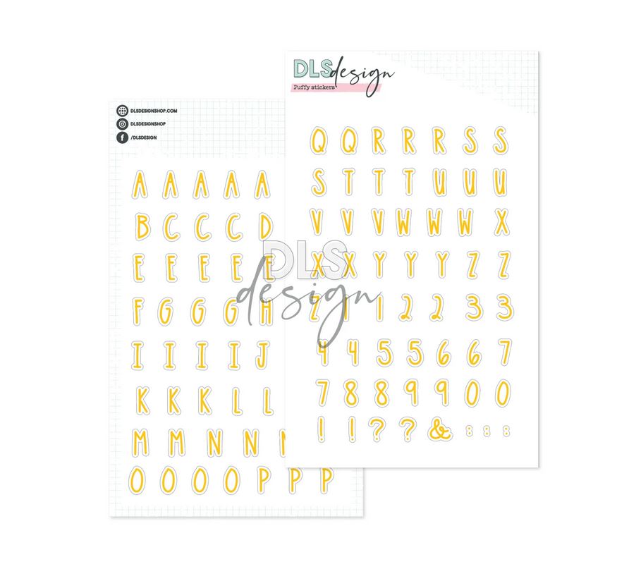 Puffy Stickers Alphabet Bright Sunshine