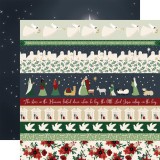 Away in Manger - Border Stripes 30,5x30,5 cm