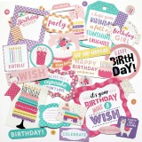 Happy Birthday Girl - Icon Die Cuts Ephemera