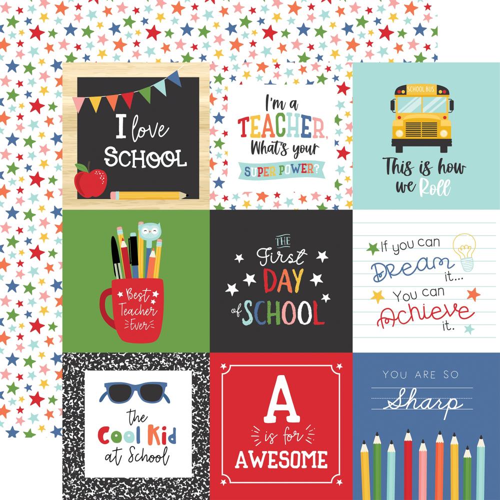 I Love School - 4x4 inch Journaling 30,5x30,5 cm