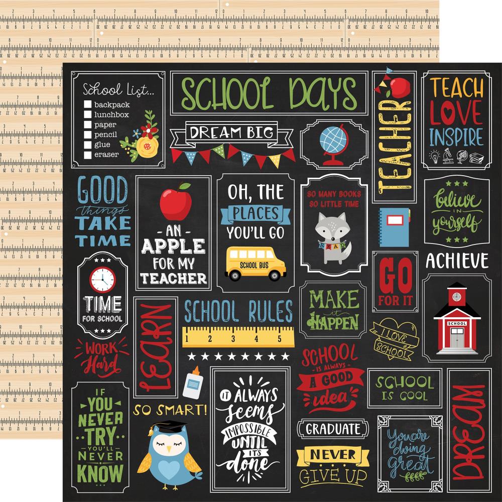 School Rules - School is Cool 30,5x30,5 cm - zum Schließen ins Bild klicken