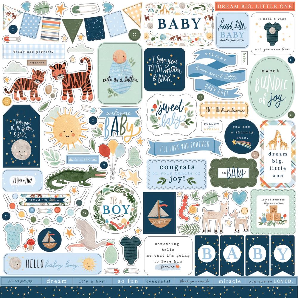 Welcome Baby Boy - Elements Sticker 30,5x30,5 cm