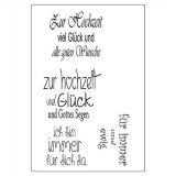 Zur Hochzeit viel Glück - Clear Stamp Set von efc