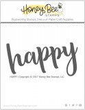 happy - 2 x 4 inch Clear Stamp Set